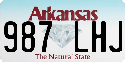 AR license plate 987LHJ