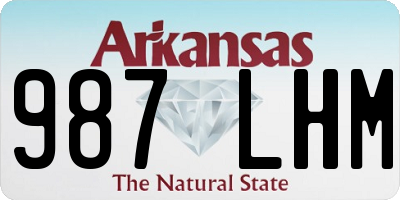 AR license plate 987LHM