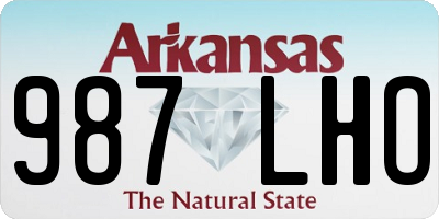 AR license plate 987LHO