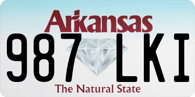 AR license plate 987LKI