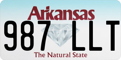 AR license plate 987LLT