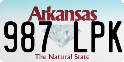 AR license plate 987LPK