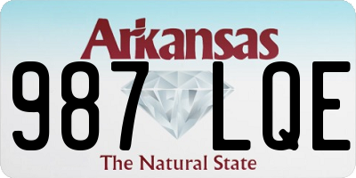AR license plate 987LQE