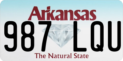 AR license plate 987LQU