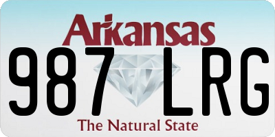 AR license plate 987LRG