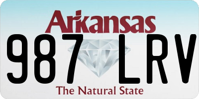 AR license plate 987LRV