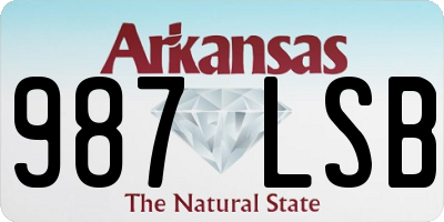 AR license plate 987LSB