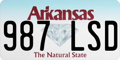 AR license plate 987LSD