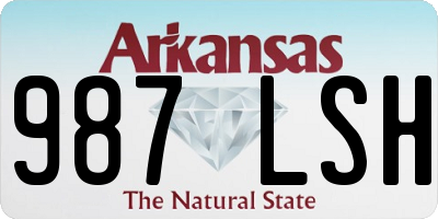 AR license plate 987LSH