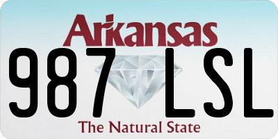 AR license plate 987LSL