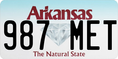 AR license plate 987MET