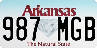 AR license plate 987MGB