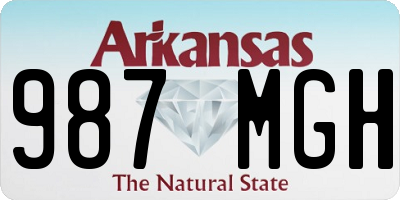 AR license plate 987MGH