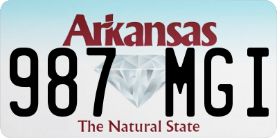 AR license plate 987MGI