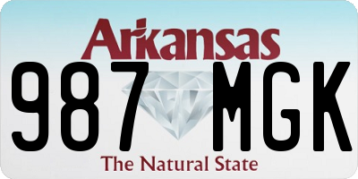 AR license plate 987MGK
