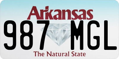 AR license plate 987MGL