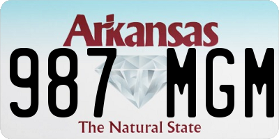 AR license plate 987MGM