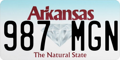 AR license plate 987MGN