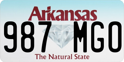 AR license plate 987MGO