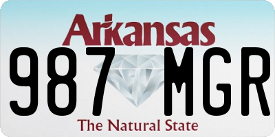 AR license plate 987MGR