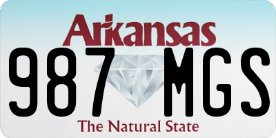 AR license plate 987MGS