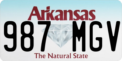 AR license plate 987MGV