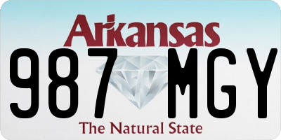 AR license plate 987MGY