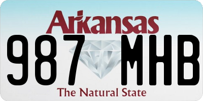 AR license plate 987MHB