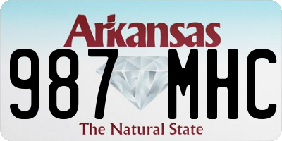 AR license plate 987MHC