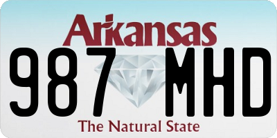 AR license plate 987MHD
