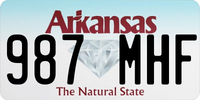 AR license plate 987MHF