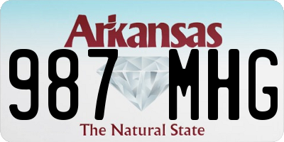 AR license plate 987MHG