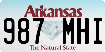 AR license plate 987MHI