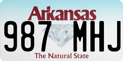 AR license plate 987MHJ