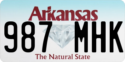 AR license plate 987MHK