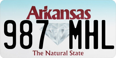 AR license plate 987MHL