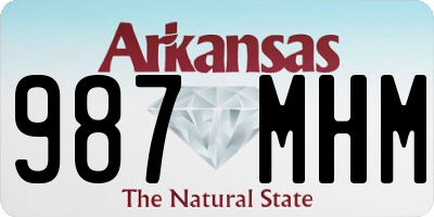 AR license plate 987MHM
