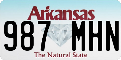 AR license plate 987MHN