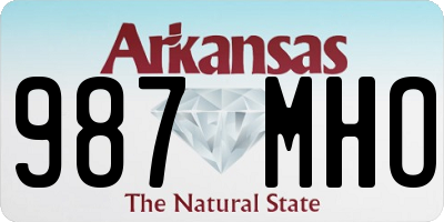 AR license plate 987MHO