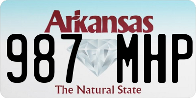 AR license plate 987MHP