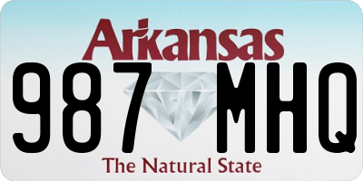 AR license plate 987MHQ