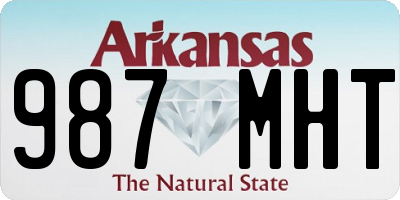 AR license plate 987MHT