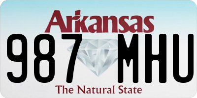 AR license plate 987MHU