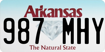 AR license plate 987MHY