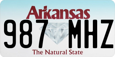 AR license plate 987MHZ