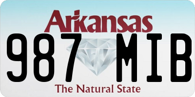 AR license plate 987MIB