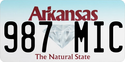 AR license plate 987MIC