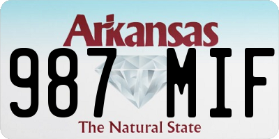 AR license plate 987MIF