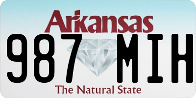 AR license plate 987MIH