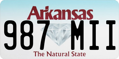 AR license plate 987MII